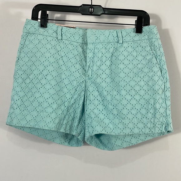 Banana Republic Turquoise eyelet,shorts, small,size 4, NWT - Picture 10 of 10